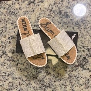 Sam Edelman White Woven Raffia Sandal 9.5